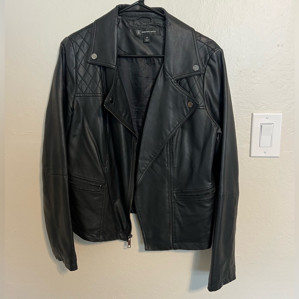 INC Faux Leather Jacket
